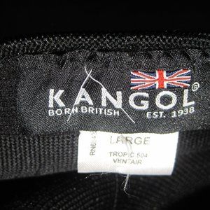 British KANGOL Men's Cap Hat, Black, Large with Kangaroo logo